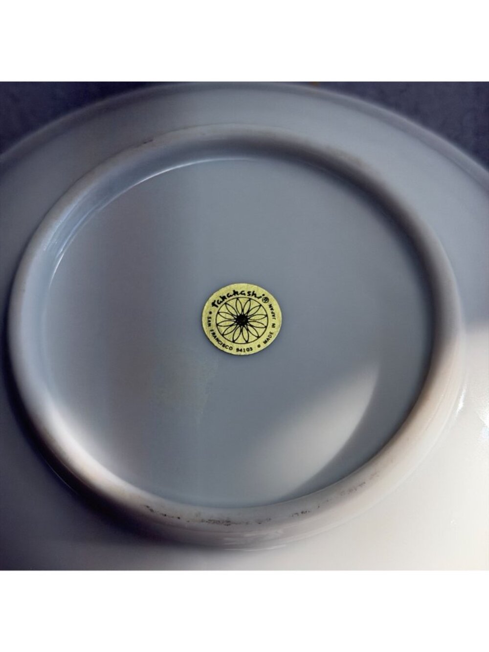 Vintage Takahashi Japanese Porcelain Plate With Blue Floral, Made in Japan - Picture 14 of 14